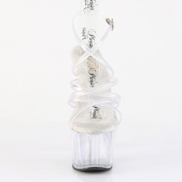 Clear Platform Stiletto Heels | Strappy High Heels for Pole Dance - Picture 3 of 5